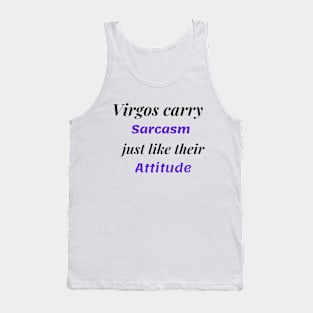 Virgo Sarcasm Themed Tank Top